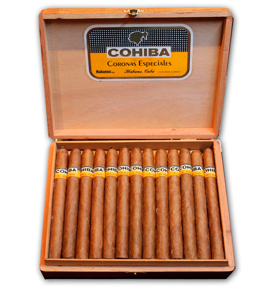 Коробка Cohiba Coronas Especiales на 25 сигар