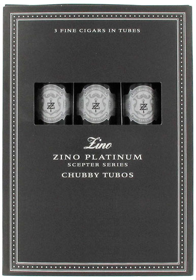 Упаковка Zino Platinum Scepter Chubby Tubos на 3 сигары