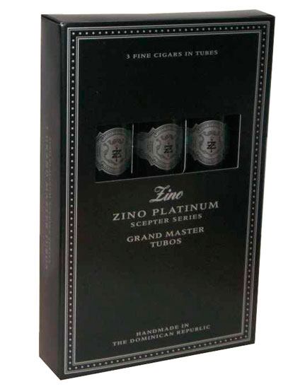 Упаковка Zino Platinum Scepter Grand Master Tubos на 3 сигары