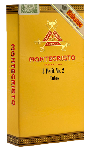 Упаковка Montecristo Petit No 2 Tubos на 3 сигары