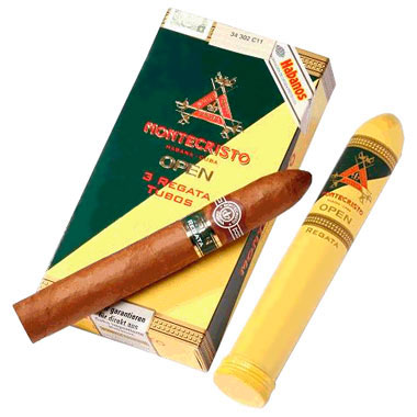 Упаковка Montecristo Open Regata Tubos на 3 сигары