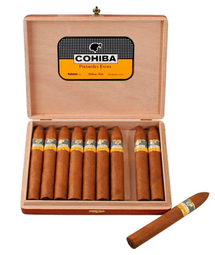 Коробка Cohiba Piramides Extra на 10 сигар