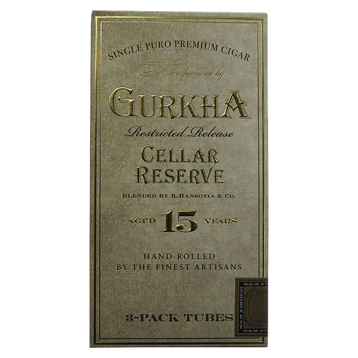 Коробка Gurkha Cellar Reserve 15 Years Grand Rothschild Tubes на 3 сигары