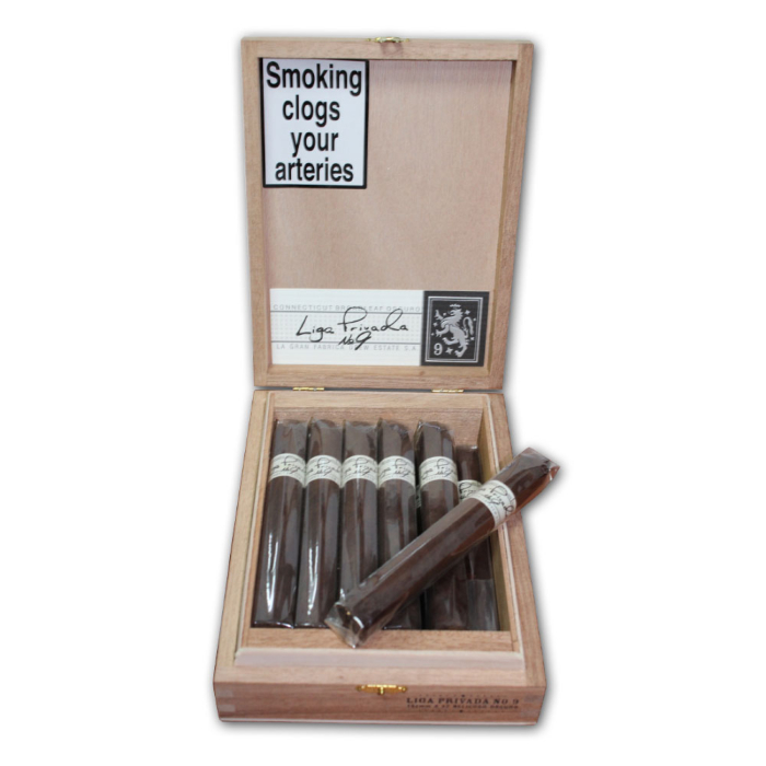 Коробка Drew Estate Liga privada No 9 Robusto на 12 сигар