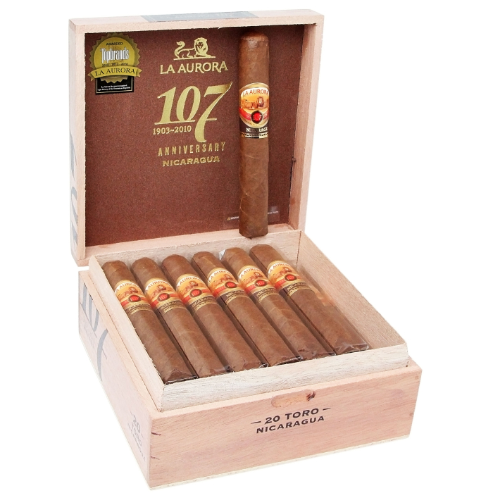 Коробка La Aurora 107 Nicaragua Toro на 20 сигар