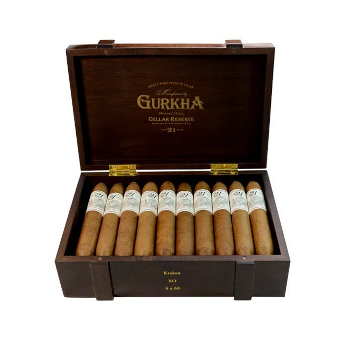 Коробка Gurkha Cellar Reserve 21 Years Kraken XO на 20 сигар