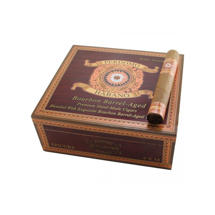Коробка Perdomo Habano Bourbon Barrel Aged Epicure Sun Grown на 24 сигары