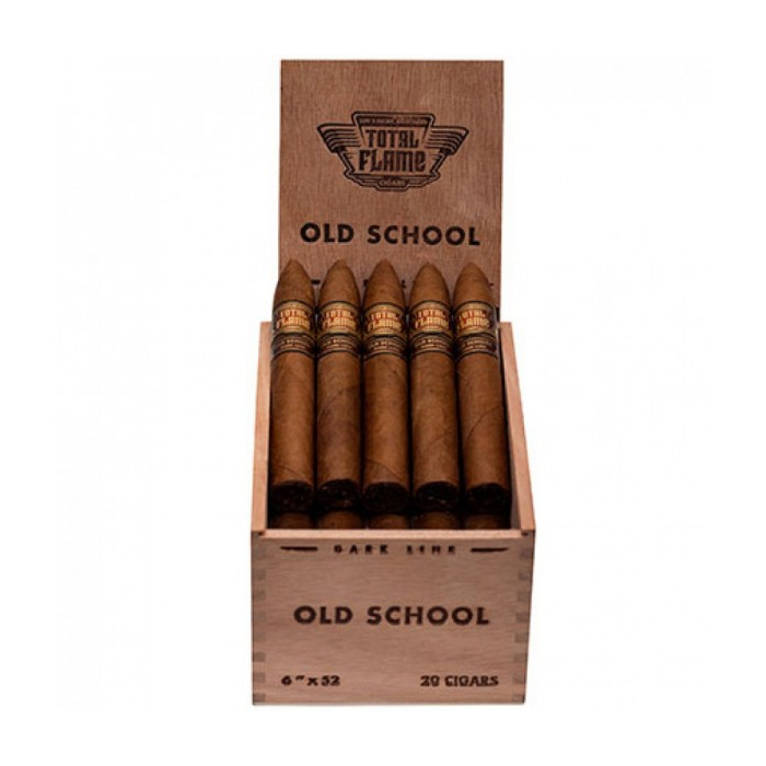 Коробка Total Flame Dark Line Old School на 20 сигар
