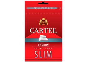 Фильтры для самокруток Cartel Slim Carbon 6 мм. (120шт.)