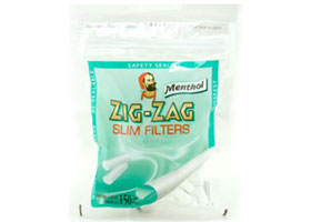 Фильтры для самокруток Zig-Zag Slim Menthol 6 мм.