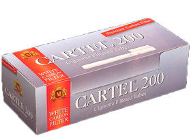 Сигаретные гильзы Cartel Carbon White 200 шт.