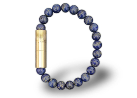 Пробойник-браслет для сигар Le Petit, Gold plated 18K, Lapis Lazuli