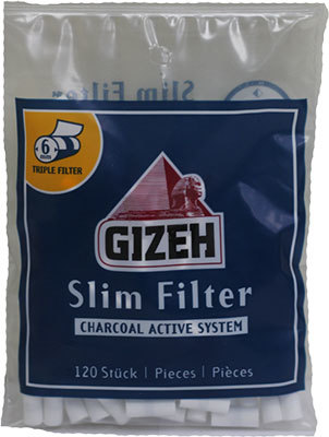 Фильтры для самокруток Gizeh Slim Filter Carbon