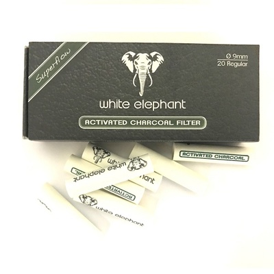 Фильтры для трубок White Elephant Угольные 9мм. 20 шт.