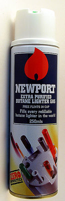 Газ для зажигалок Newport 250 мл.