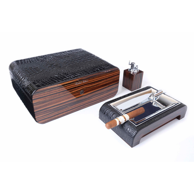 Подарочный набор Набор сигарных аксессуаров Gentili SET-SV75-Croco-Black