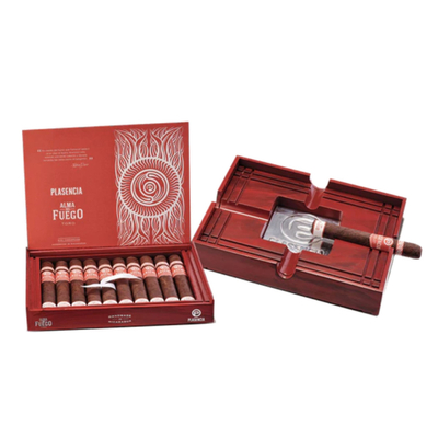 Подарочный набор Подарочный набор сигар Plasenсia Alma del Fuego Candente Robusto с пепельницой