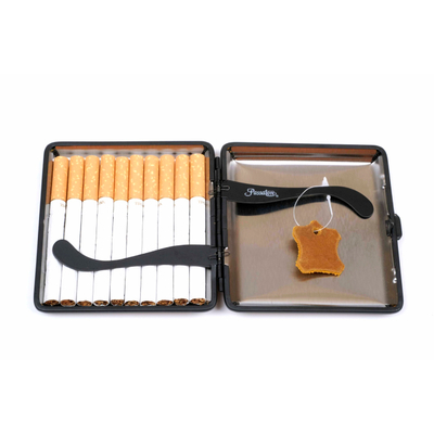 Портсигар Passatore на 20 сигарет, натуральная буйволиная кожа, светло-коричневый C105